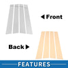Toyota Highlander (2008-2013) Chrome Silver 4 Pcs Door Pillar Window Trim