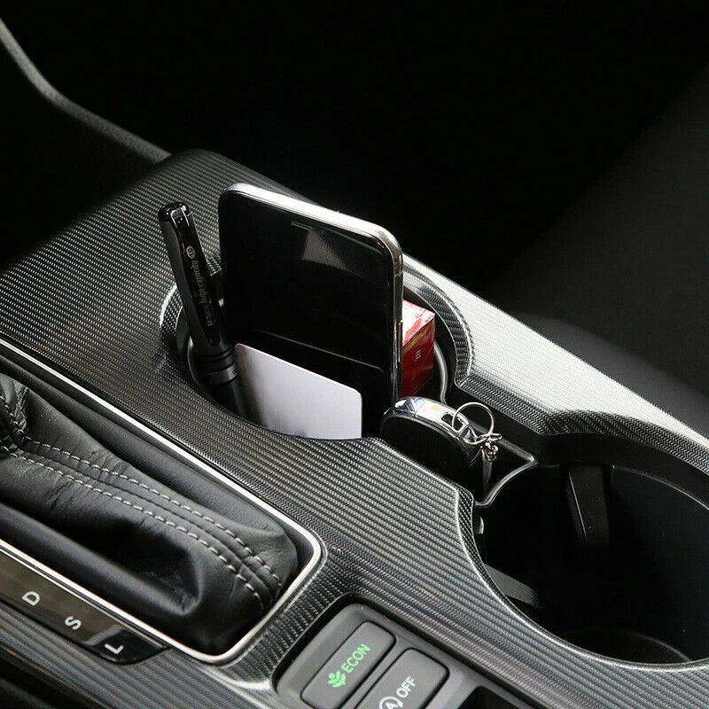 Honda Civic Black Console Water Cup Storage Box Frame Trim (2022–2023)