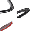 For Alfa Romeo Stelvio ABS Carbon Style Front Bumper Grille Cover Logo Trim