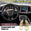 Dodge Charger Gold Tone Inner Paddle Shifter AC Volume Knob Cover Ring