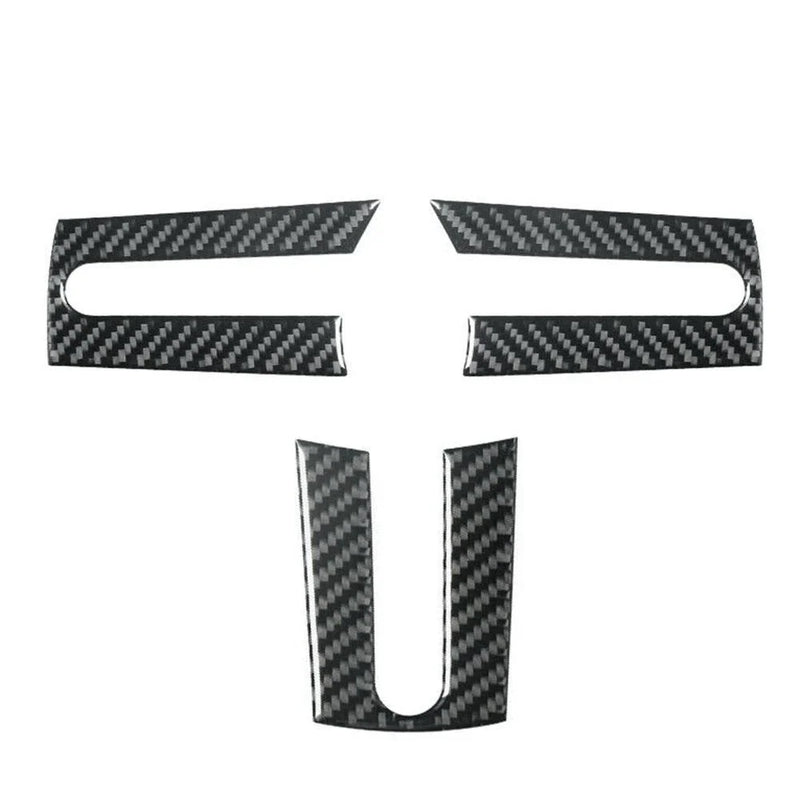 Ford Mustang 3 x Carbon Fiber Interior Steering Wheel Cover Trim (2005–2009)