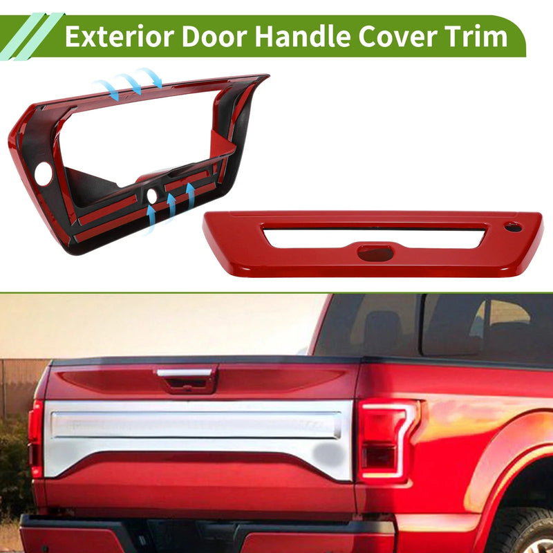 Ford F150 Red ABS 2 x Covers Exterior Trim Tailgate (2015-2020)