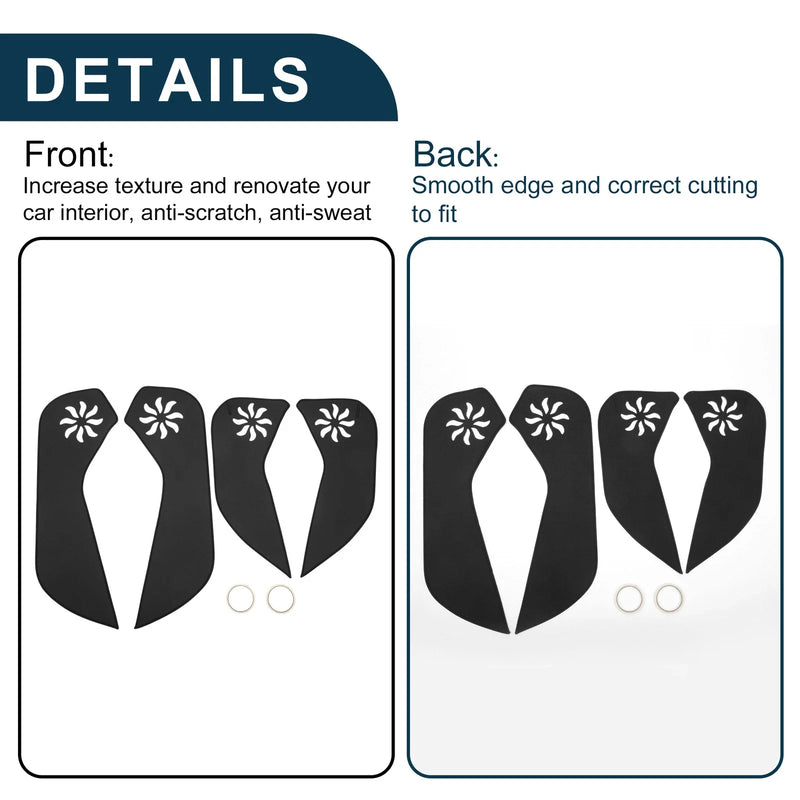 Ford EcoSport (2013) - Black Car Door Anti Kick Pad Sticker Protector