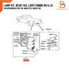 Mitsubishi Triton Ute Black Clear Rear Tail Light Lens (1987-1996)