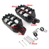 Universal Motorcycle Bike Black CNC Wide Foot Pegs Rear Set Pedals