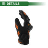 Universal Riding Gloves Gloves Liners Finger XL Polar Fleece Black Orange