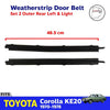 Outer Weatherstip Door Belt Rubber Rear L+R Fits Toyota Corolla KE20 70-78 D09