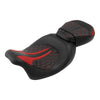 Harley CVO Road Glide Black Red Driver Passenger Seat (2009-2023)