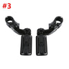 Harley 1-1/4" Black Short Angled Highway Engine Guard Foot Pegs