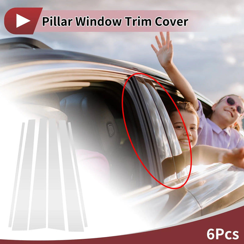 Toyota Land Cruiser FJ80 / 100 Silver Tone 6 x Door Pillar Window Trim