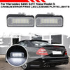Mercedes W203 W211 W219 Tesla Model S 2PC White LED License Plate Light