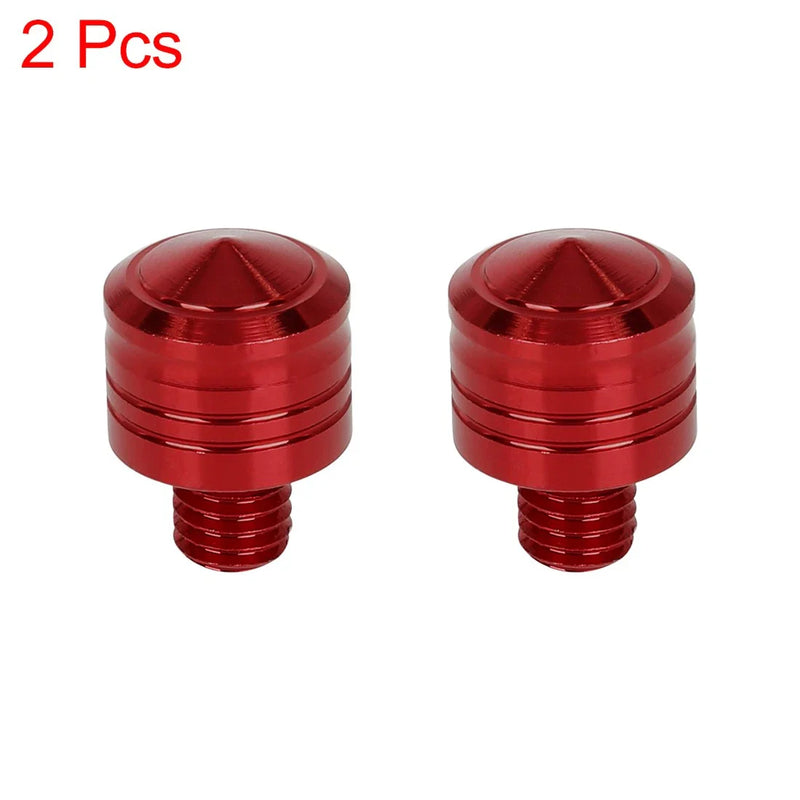 Motorbike Motorcycle 2 x 8mm Red Mirror Hole Plugs