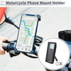Rearview Mirror Mount ABS PC Motorcycle Phone Mount Holder 4.7-7 in