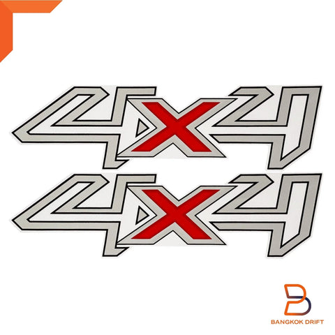 Ford Ranger PJ PK PX T6 Silver 4x4 Rear Tub Side Decals (2006-2023)