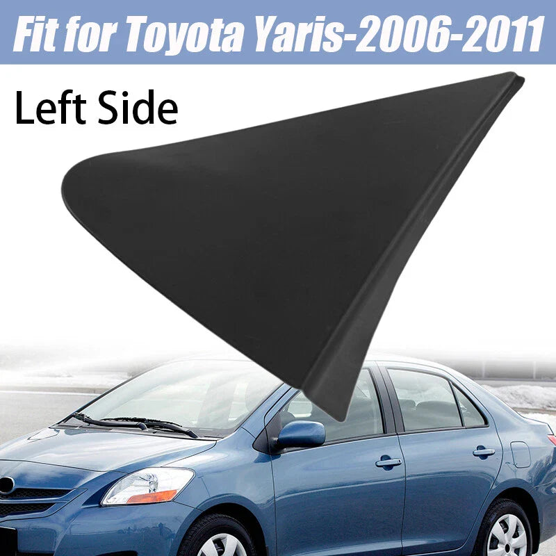 Toyota Yaris Black Left Front Side Mirror Corner Triangle Cover (2008)