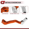 Bosuer M4 Orange Silver Tone Folding Gear Shifter Lever