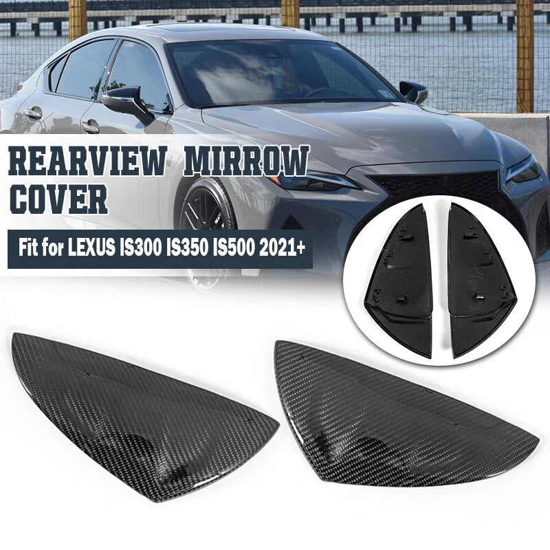 Lexus UX ES LS RC 300 350 Real Carbon Fiber Rearview Side Mirror Cover Caps