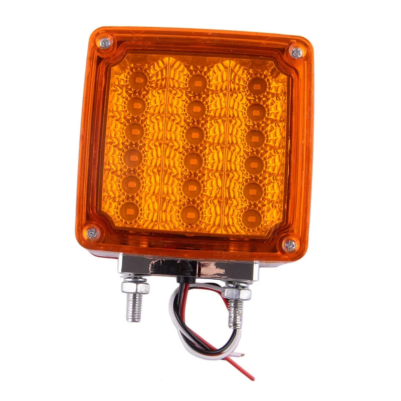 Car 4pcs Square Dual Face Fender Marker Turn Signal Lights