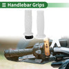 Motorcycle 7/8" 22mm 2 x Handlebar Grips TPU White Rhombus
