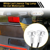 Car Motorcycle White Silver Tone 2 x License Plate Light 12V Led Tag Lamp