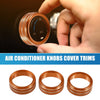 Jeep Wrangler JL JLU 2018-2022 - Orange Air Conditioner Knobs (Set of 3)
