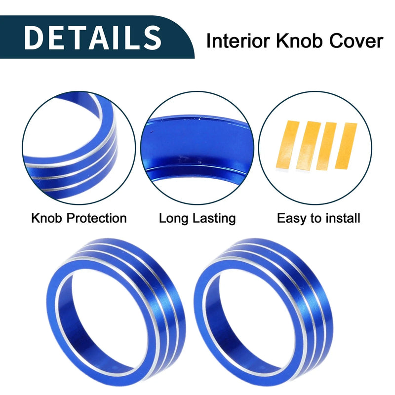 Honda Civic 10th Gen AC Climate Heater Switch Knob Cover  Blue (16-20)