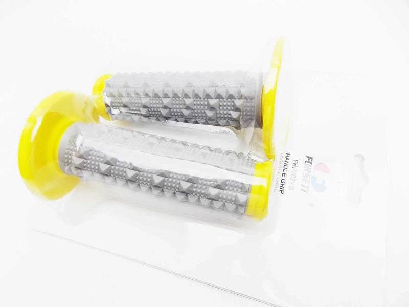 Honda CRF230 Yellow Grey Diamond Handlebar Grip Set (2003-2023)