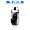 Porsche Macan (2014-2022) TPU Silver Tone 3 x Button Car Remote Key Fob Cover