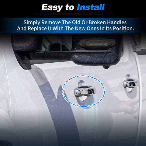 Chevrolet Silverado White Door Handle Front Right Exterior