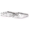 Kawasaki KX250 KX450 Silver Shark Teeth Racing Foot Pegs (2008-2015)