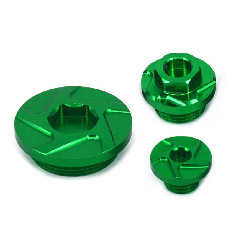 Kawasaki KX250F KLX450R CNC Engine Timing Oil Filter Plugs (2004-2023)