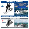 Boats 600D 4 Bow 8'L x 54'H x 67-72"W Bimini Top Stainless Deck Hinges Blue