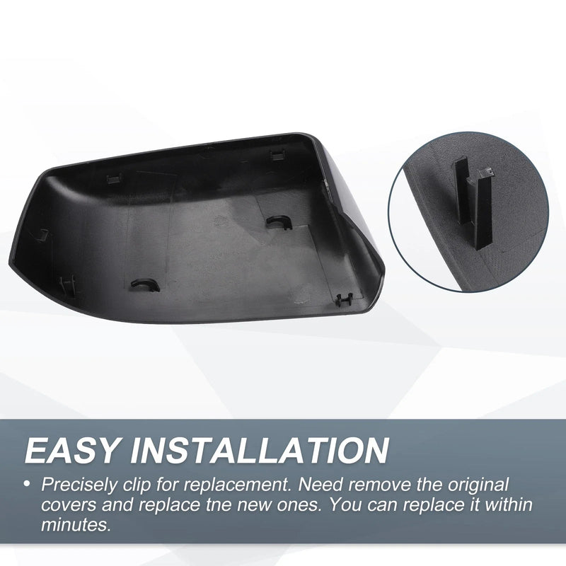 Cadillac Chevrolet GMC Gloss Black Rearview Mirror Cover Cap