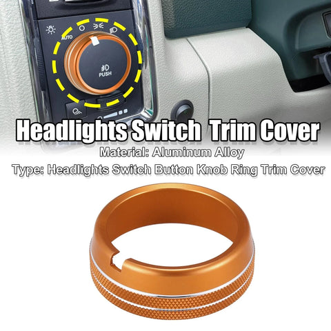 Dodge Ram 2010-2017 Orange Headlight Switch Button Knob Trim Cover