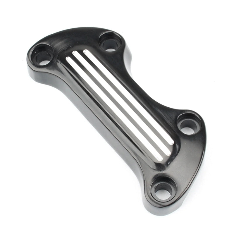 Harley Night Train (1999-2009) Black / White Handlebar Riser Top Clamp