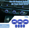 Honda Civic (2022-2023) Blue 7 x AC Control Switch Air Vent Knob Covers