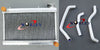 Honda TRX250R Aluminum Radiator + Blue Hose (1988-1989)