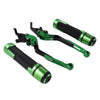 Ducati Panigale Green Extendable Brake Clutch Lever Grip Set (2012-2019)