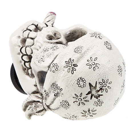 Universal Manual Car - White Skull Head Gear Shift Knob