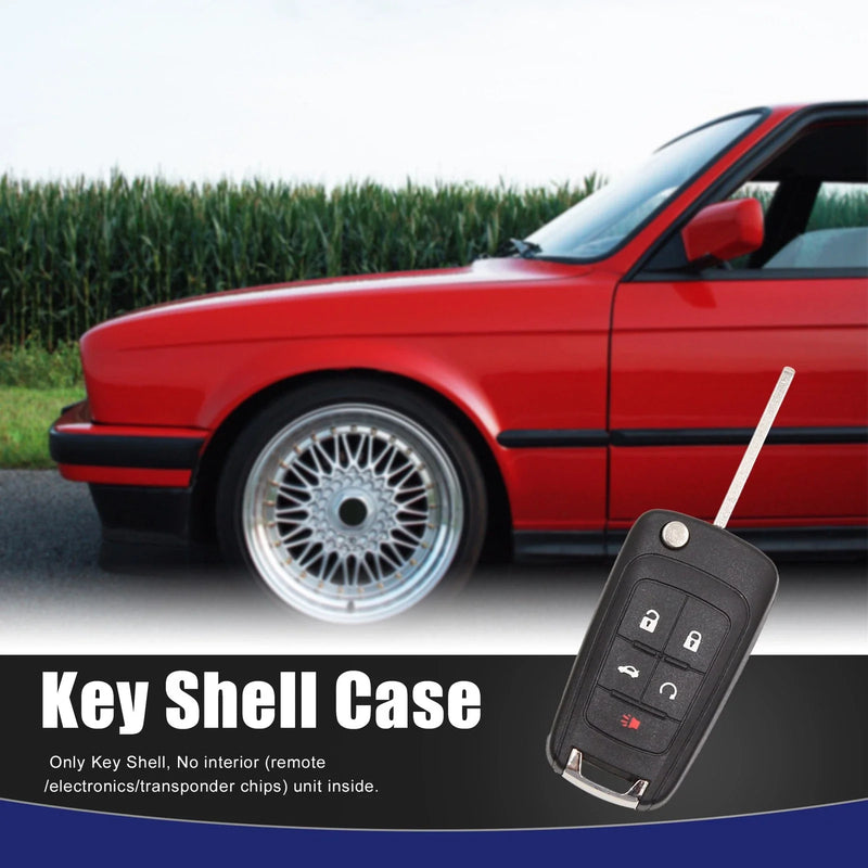Chevy Camaro 5 Button Uncut Key Fob Remote Shell (2010 - 2013)