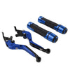 Yamaha YZF R3 R25 Blue Extendable Brake Clutch Levers Grip Set (2015-2023)