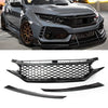 Honda Civic Black Mesh Honeycomb Front Upper Grille (2016-2018)