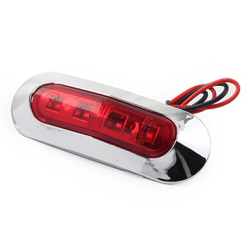 Car Truck Trailer Pickup 12V 24V 4 x LED Side Clearance Marker Light Red