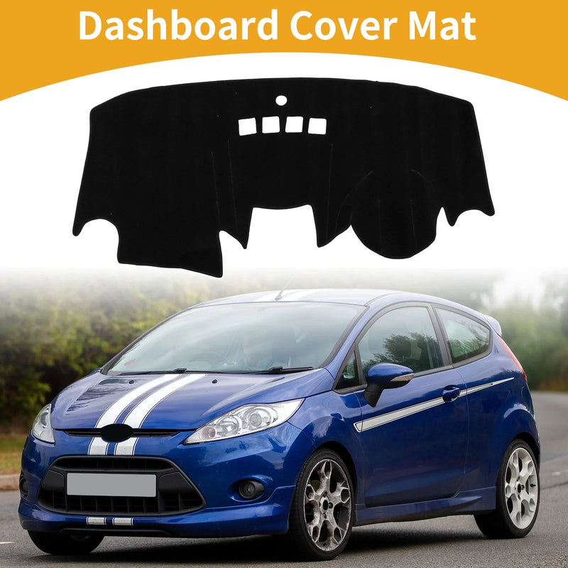 Ford Fiesta MK7 (2009-2017) Black 1 x Piece Dashboard Cover Mat