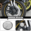 Motorcycle 8 x Round Safety Spoke Reflector Self-Adhesive White