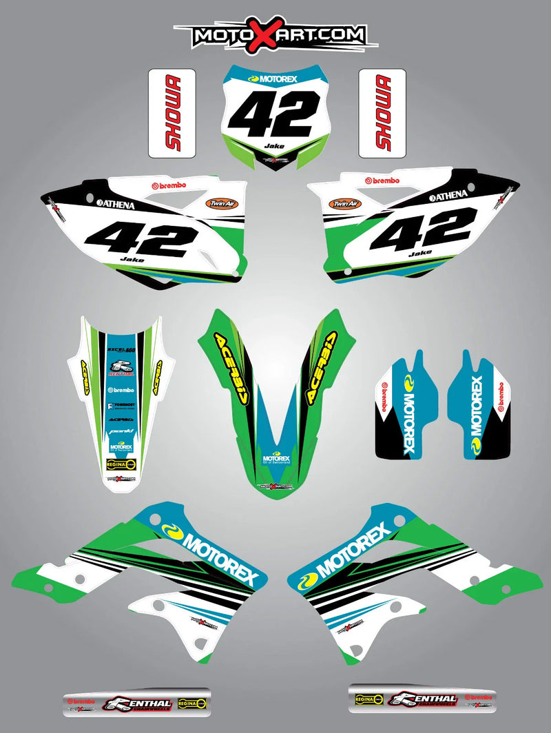 Kawasaki KXF 250 Decal Kit STRIKE STYLE Full Graphics (2013-2015)