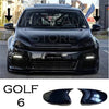 VW Golf Mk6 (2010-2014) Gloss Black 2 Piece Side View Mirror Covers