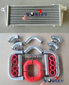Car Aluminum Intercooler 450x230x52mm + 2.25" Piping + Blue Silicone Hose