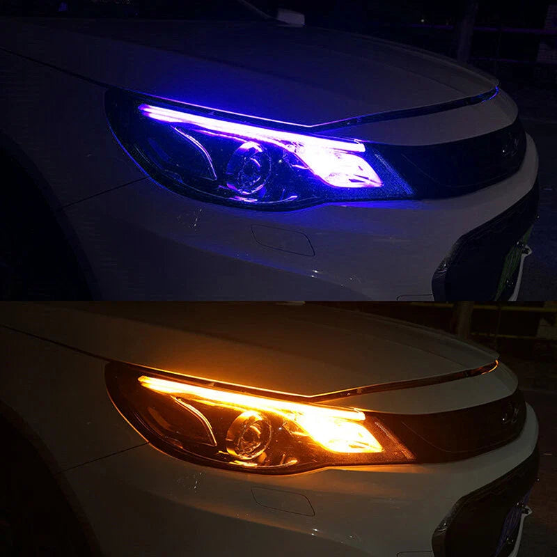 Car () 2 x Blue 45cm Flexible LED Strip Daytime Running Lights