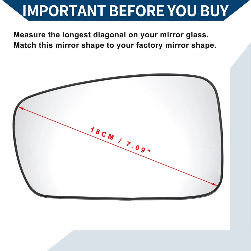 Hyundai Sonata Heated Left Side Mirror Glass (2011-2014)
